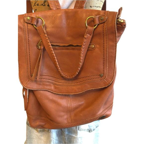 THE SAK Collective  women\'s Brown Leather Convertible Backpack Tote Bags main image 4